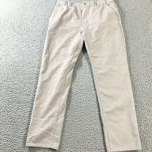 Marine Layer Pants Mens 36x32 Beige Slim Straight Fit Check Chino Elastic Casual